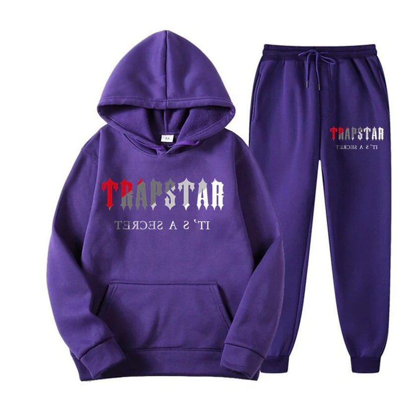TRAP STAR 2D Print Men'S Sets Tracksuit Fashion Hoodies Trouser 2Pcs Sportswear Track Suit Joggers Male