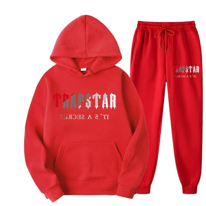 TRAP STAR 2D Print Men'S Sets Tracksuit Fashion Hoodies Trouser 2Pcs Sportswear Track Suit Joggers Male