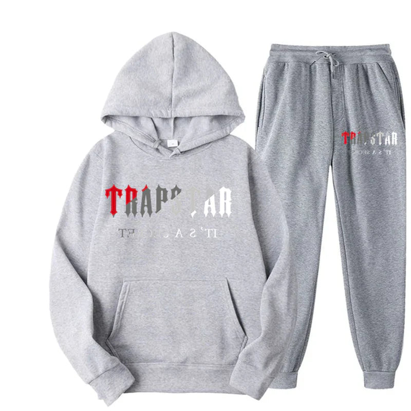TRAP STAR 2D Print Men'S Sets Tracksuit Fashion Hoodies Trouser 2Pcs Sportswear Track Suit Joggers Male