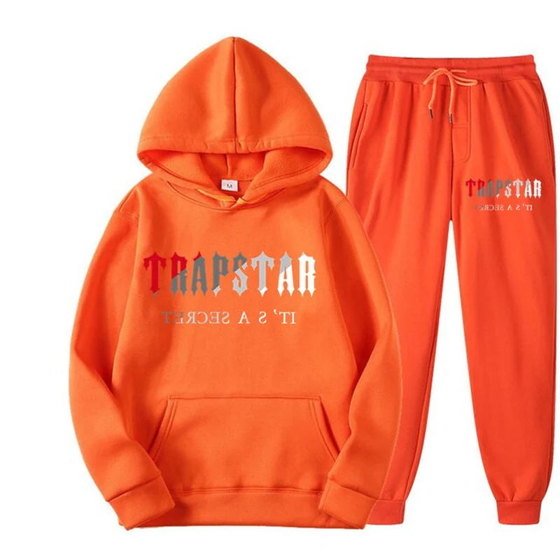 TRAP STAR 2D Print Men'S Sets Tracksuit Fashion Hoodies Trouser 2Pcs Sportswear Track Suit Joggers Male
