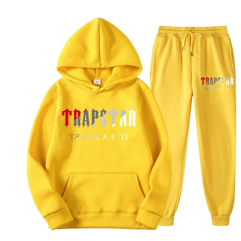 TRAP STAR 2D Print Men'S Sets Tracksuit Fashion Hoodies Trouser 2Pcs Sportswear Track Suit Joggers Male