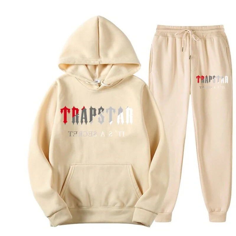 TRAP STAR 2D Print Men'S Sets Tracksuit Fashion Hoodies Trouser 2Pcs Sportswear Track Suit Joggers Male