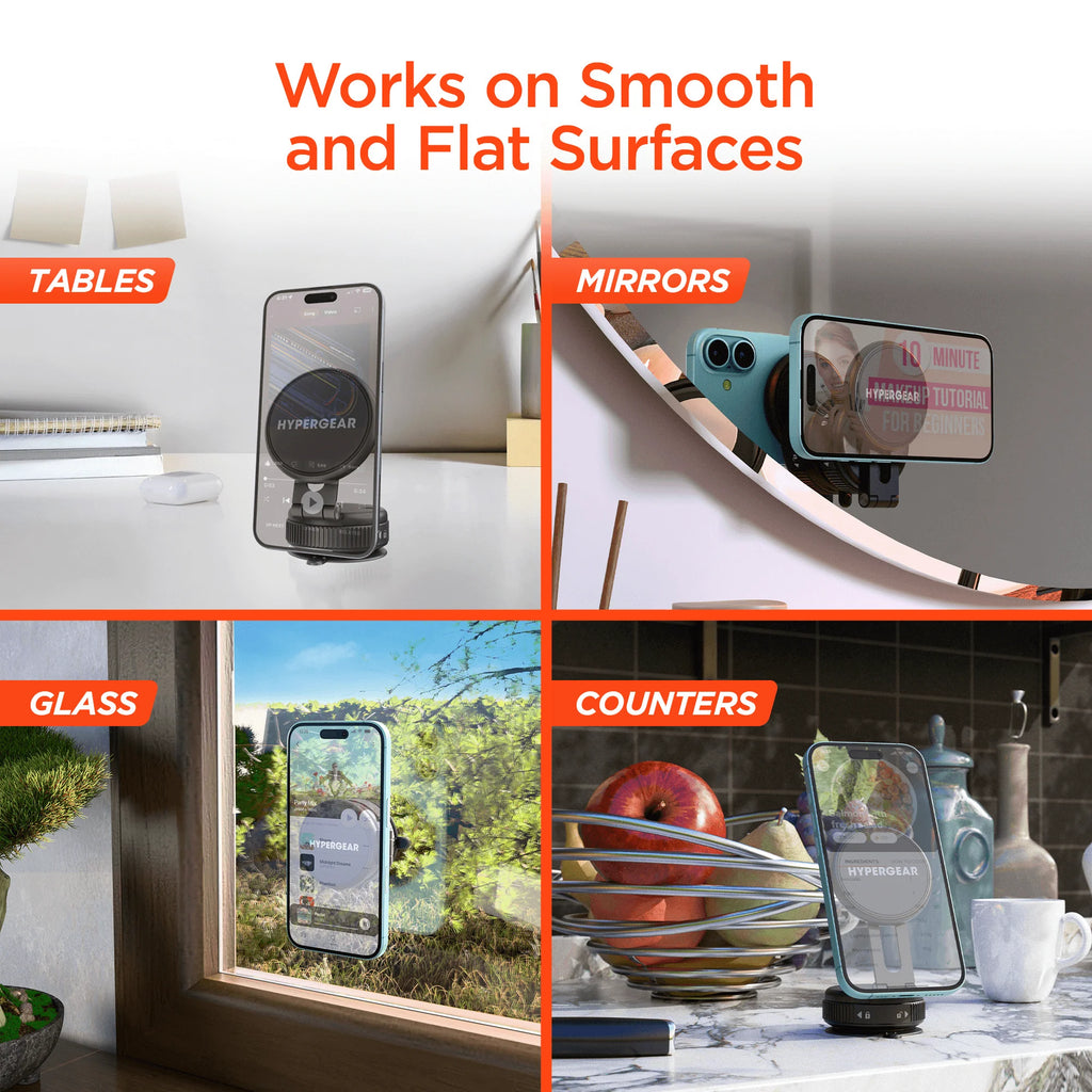 Hypergear Mag Vac Magnetic Phone Mount with Vacuum Suction Cup Base